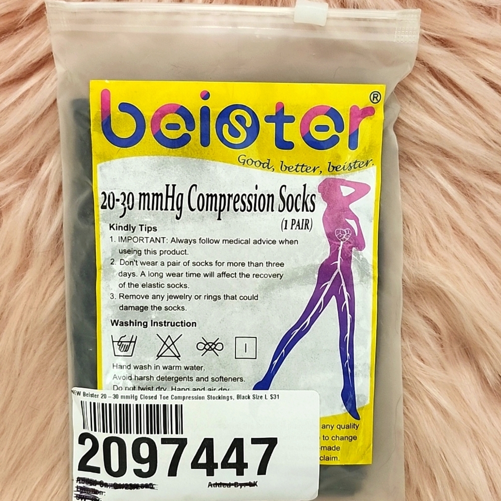 Brand New BEISTER KNEE-HI 20-30mmHg COMPRESSION SOCKS-L